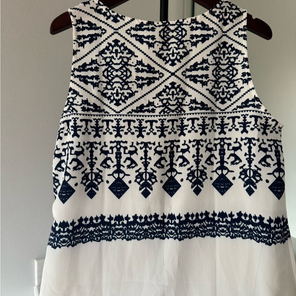 NWT Dark Blue and White Sheath Dress or Beach Cover -Large US - Picture 6 of 8
